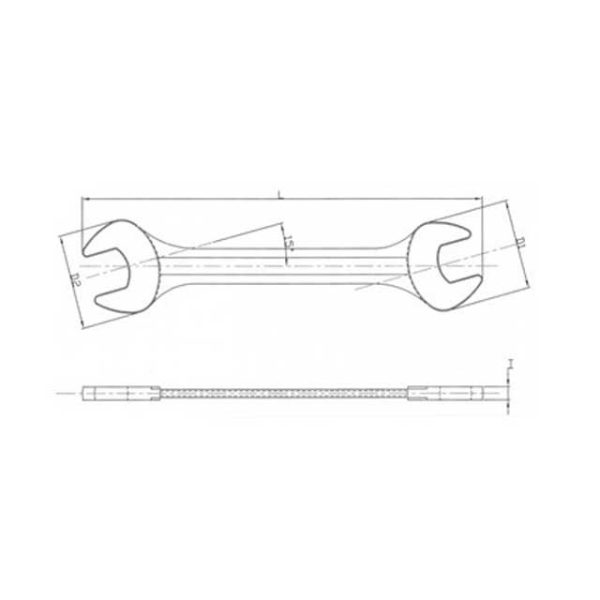 آچار تکی دو سر تخت سایز 13×12 توسن