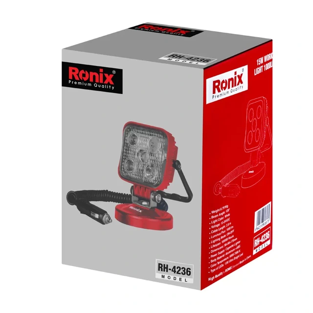 چراغ روشنایی خودرویی فندکی 1000 لومن ronix RH-4236