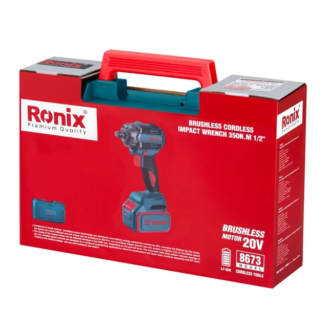 بکس شارژی براش لس 20 ولت 1.2 اینچ ronix 8673