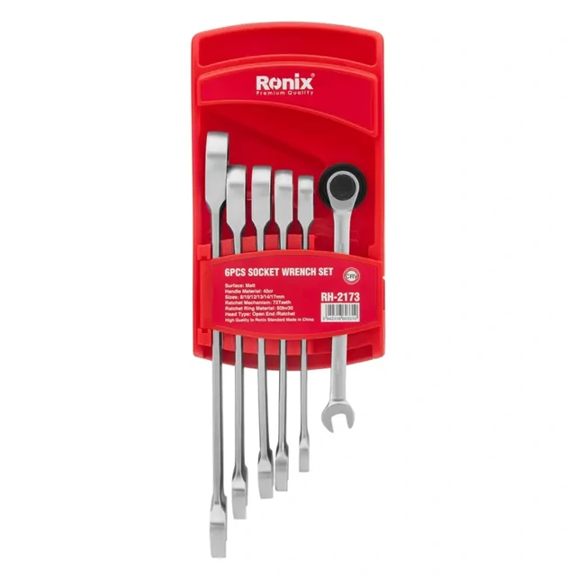 ست آچار جغجغه ۶ عددی دسته ثابت رونیکس مدل RH-2173