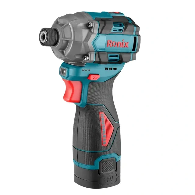 پیچ گوشتی شارژی براش لس 16ولت رونیکس مدل 8668