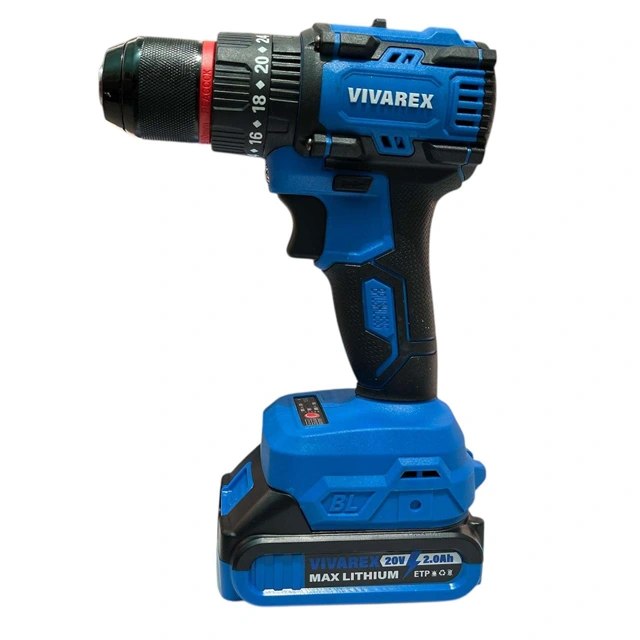 دریل چکشی شارژی دو باطری براشلس ویوارکس مدل VR2010-BLX