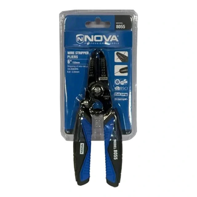 انبر سیم لخت کن چندکاره 6 اینچ نووا 8055